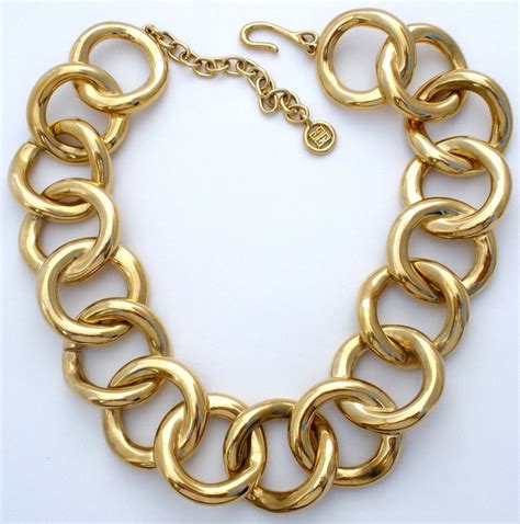 givenchy vintage costume jewelry|vintage givenchy gold chain necklace.